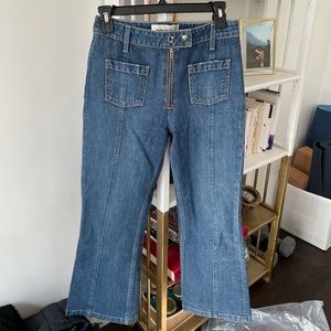 Reformation Cropped Flare with Front Pockets